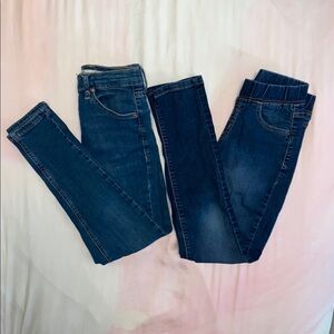 2 Girls Jean Topshop & Cat & Jack Blue Denim Jeans Size 12 USED